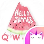 summer fruit emoji keyboard theme android application logo